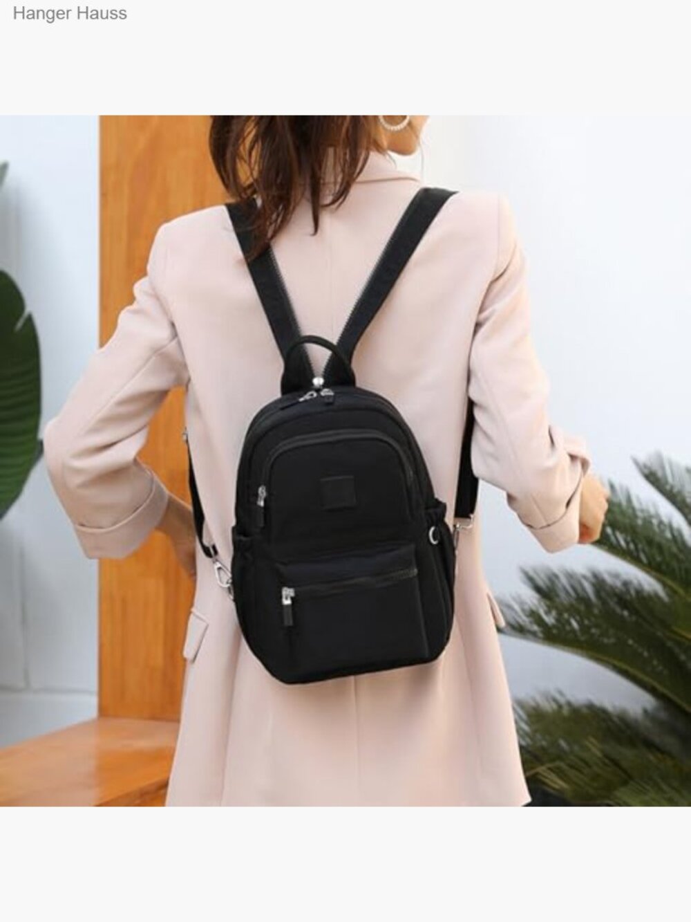 Convertible Sling Backpack Purse Waterproof Nylon Daypack Travel - Picture 2 of 6